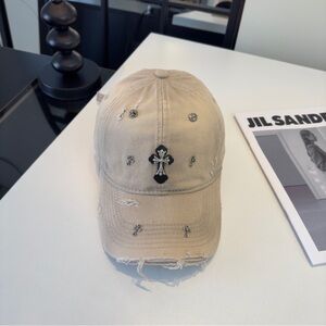 Chrome Hearts Sun-Protective Distressed Baseball Cap Head circumference: 57 cm